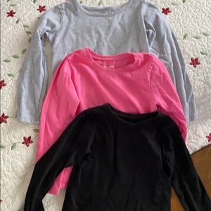 Lot of 3 girls sz 4t long sleeve t shirts